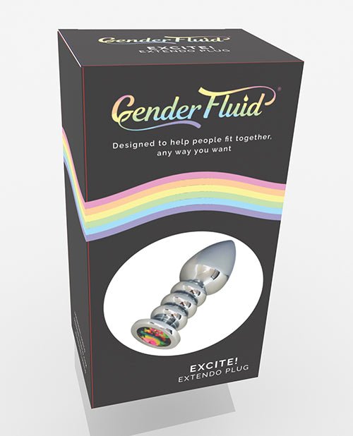 Gender Fluid Excite! Extendo Plug - Silver | Shop Lowest Prices at Funlove.com