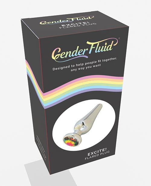 Gender Fluid Excite! Flared Plug - Silver | Shop Lowest Prices at Funlove.com
