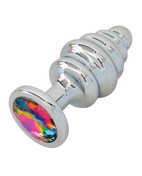 Gender Fluid Excite! Ribbed Plug - Silver | Shop Lowest Prices at Funlove.com