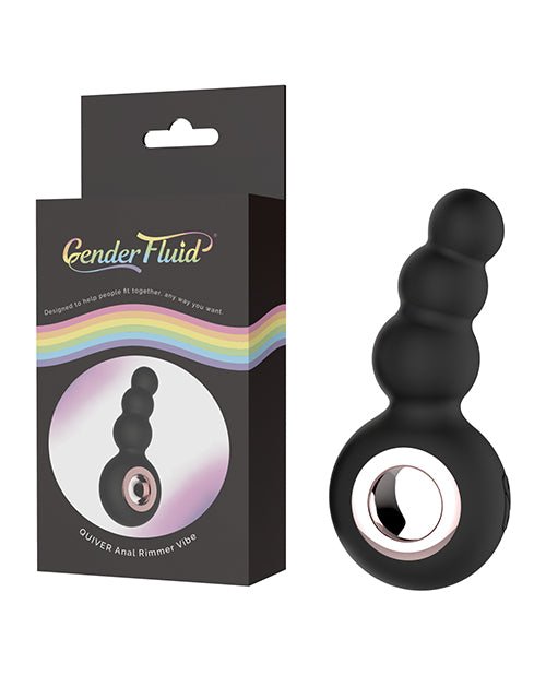 Gender Fluid Quiver Anal Ring Bead Vibe - Black | Shop Lowest Prices at Funlove.com