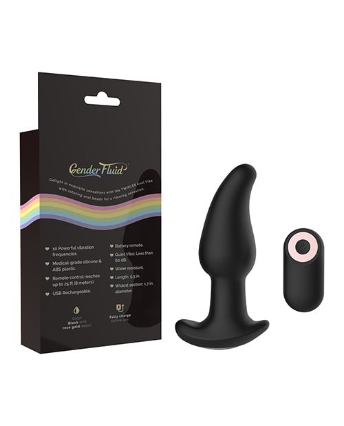 Gender Fluid Twirler Anal Vibe with Remote | Shop Lowest Prices at Funlove.com