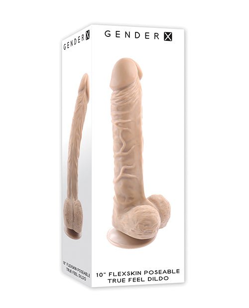 Gender X Flexskin Poseable True Feel 10" Dildo - Light | Shop Lowest Prices at Funlove.com