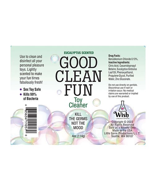 Good Clean Fun Toy Cleaner - 4 oz Eucalyptus | Shop Lowest Prices at Funlove.com