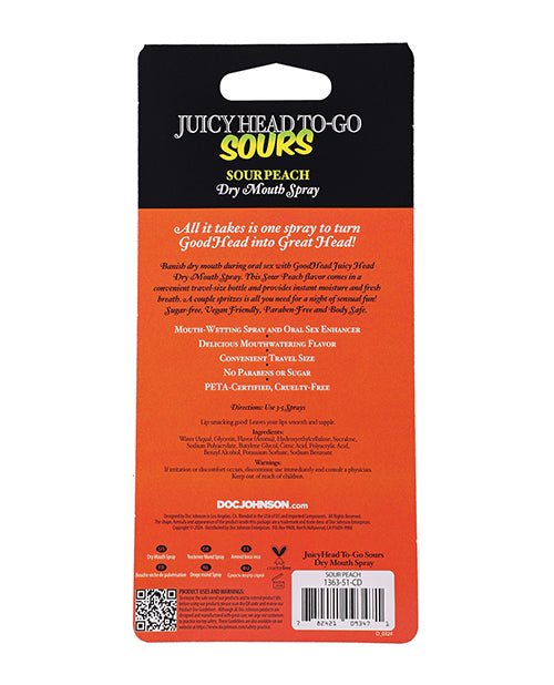 GoodHead Juicy Head Dry Mouth Spray To - Go - .30 oz Sour Peach | Shop Lowest Prices at Funlove.com