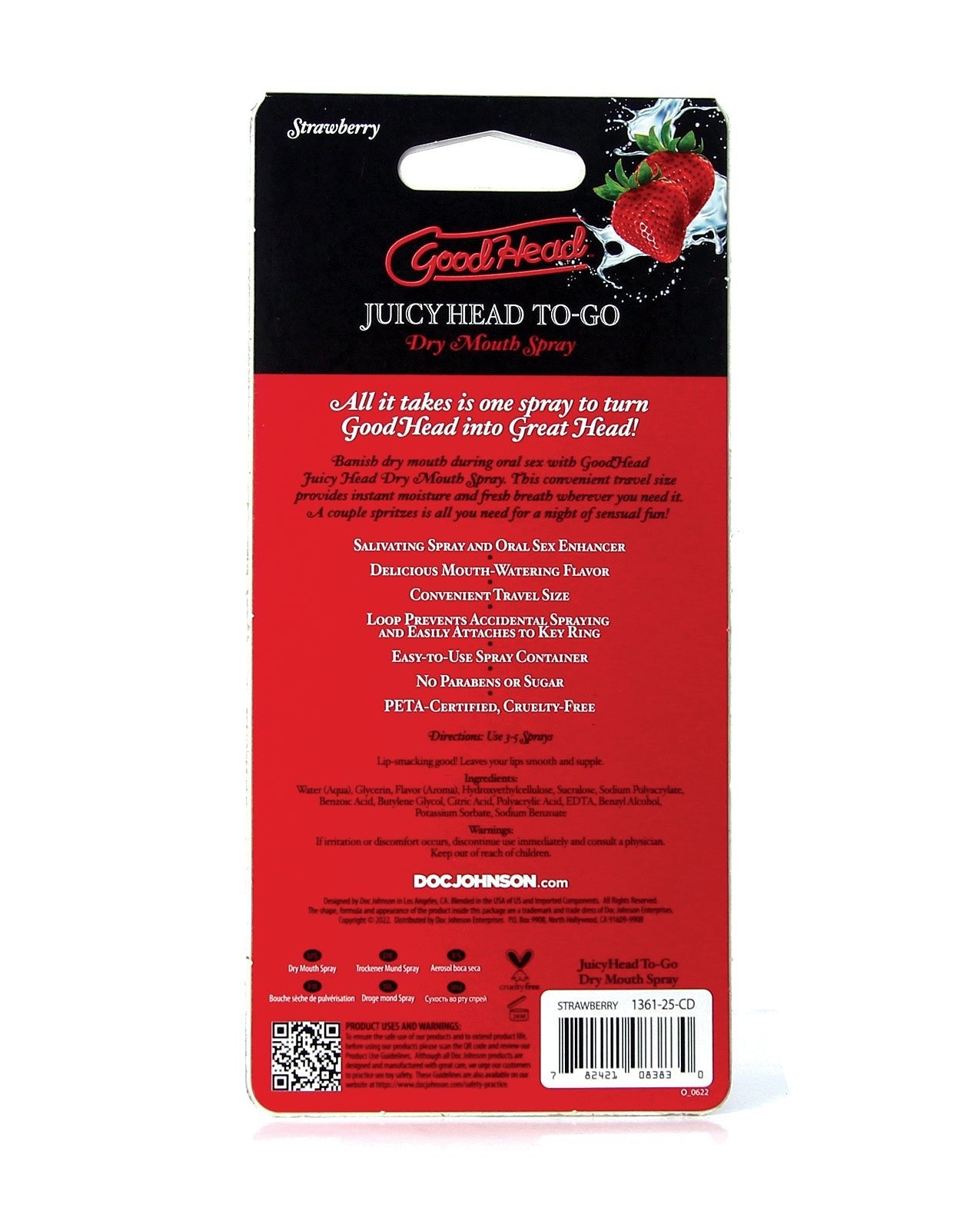 GoodHead Juicy Head Dry Mouth Spray To Go - .30 oz Strawberry | Shop Lowest Prices at Funlove.com