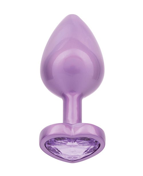 Jewel Amethyst Heart Butt Plug - Large, Purple | Shop Lowest Prices at Funlove.com
