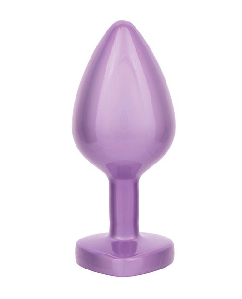 Jewel Amethyst Heart Butt Plug - Large, Purple | Shop Lowest Prices at Funlove.com