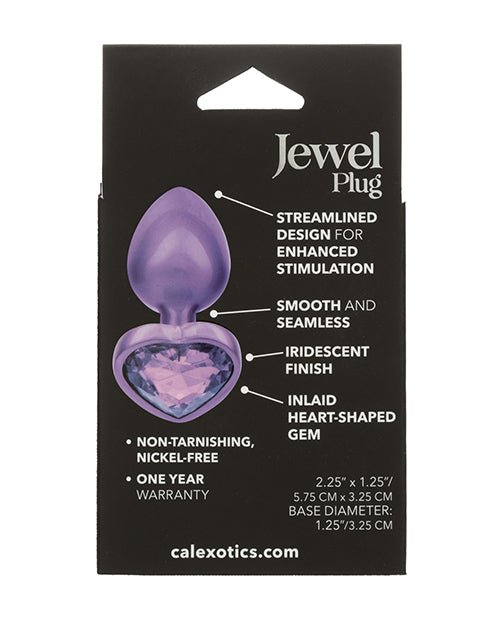 Jewel Amethyst Heart Butt Plug - Small, Purple | Shop Lowest Prices at Funlove.com