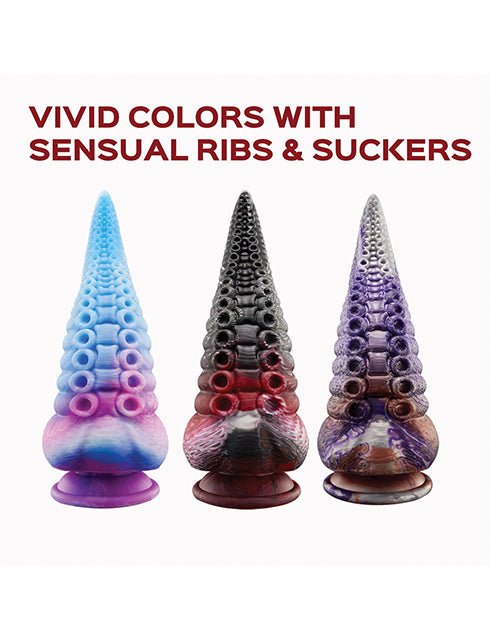 Lava Tentacle Shape Suction Cup Dildo - Multi Color | Shop Lowest Prices at Funlove.com