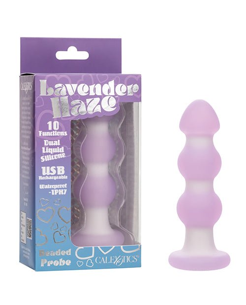 Lavender Haze Beaded Anal Probe - Lavender/White | Shop Lowest Prices at Funlove.com