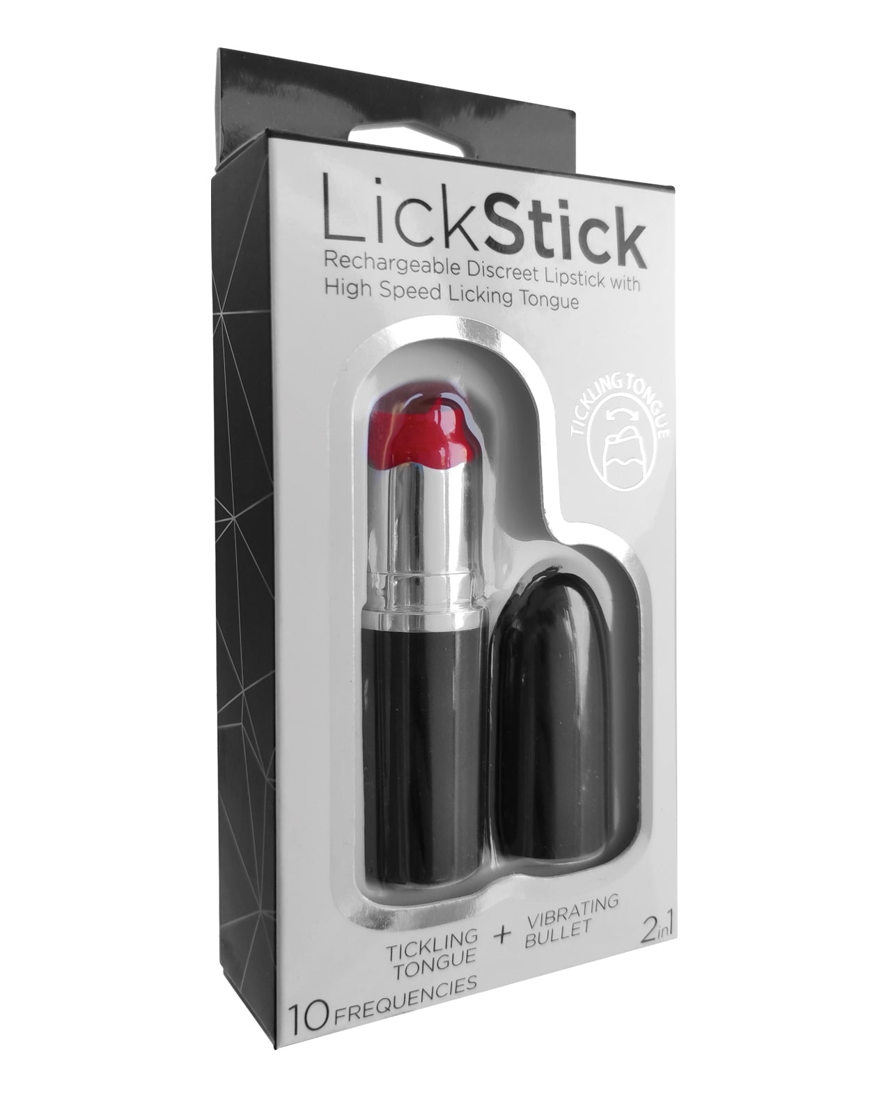 Lick Stick Rechargeable Discreet Lipstick Bullet W/high Speed Licking Tongue | Shop Lowest Prices at Funlove.com