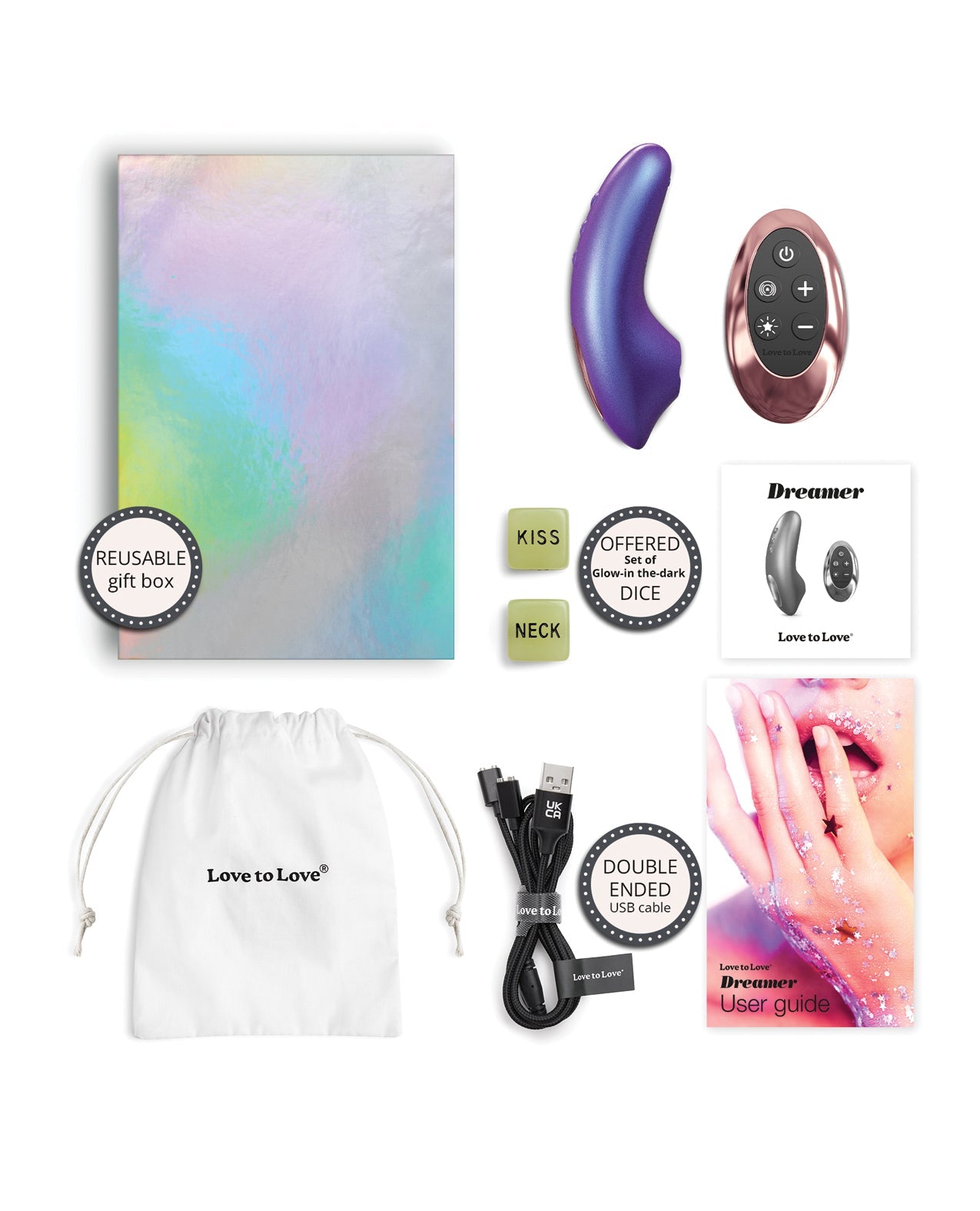 Love to Love Dreamer Mini Tongue Flicker - Iridescent Night | Shop Lowest Prices at Funlove.com