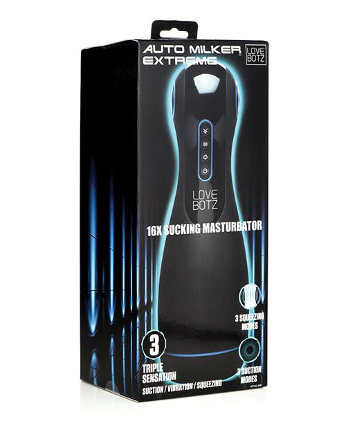 Lovebotz Auto Milker Extreme 16x Sucking Masturbator - Black | Shop Lowest Prices at Funlove.com