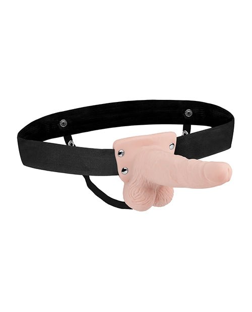 Lux Fetish 6" Rechargeable Strap On w/Balls - Ivory | Shop Lowest Prices at Funlove.com