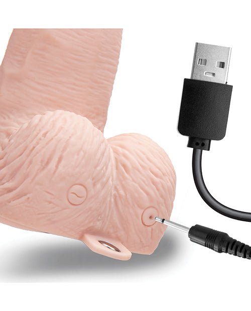 Lux Fetish 6" Rechargeable Strap On w/Balls - Ivory | Shop Lowest Prices at Funlove.com