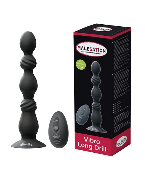 Malesation Vibro Long Anal Drill - Black | Shop Lowest Prices at Funlove.com