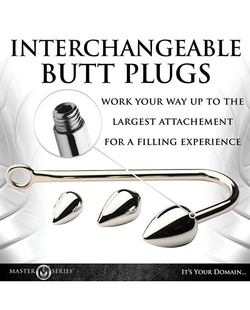 Master Series Anal Hook Trainer w/3 Plugs - Silver | Shop Lowest Prices at Funlove.com