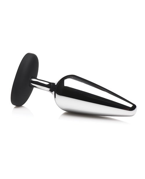 Master Series Butt Slut Metal & Silicone Butt Plug - Metal/Black | Shop Lowest Prices at Funlove.com