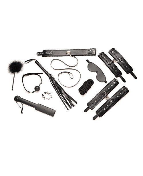 Master Series Hook Up 10pc Plush Bondage Set - Black | Shop Lowest Prices at Funlove.com