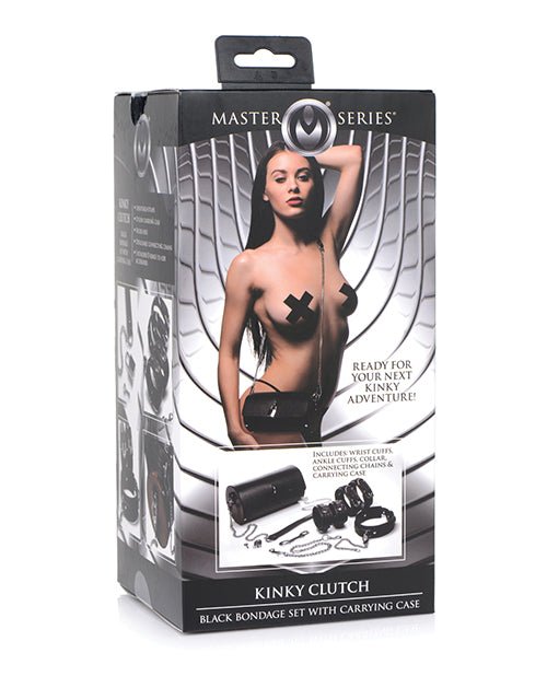 Master Series Kinky Clutch Black Bondage Set w/Carrying Case | Shop Lowest Prices at Funlove.com
