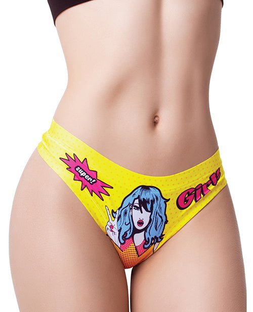 Mememe Comic Fans Printed Thong XL | Shop Lowest Prices at Funlove.com
