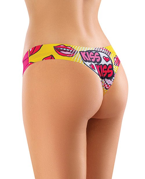 Mememe Intrigue Kissberry Printed Thong LG | Shop Lowest Prices at Funlove.com