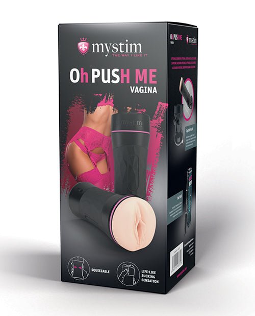Mystim Oh - Pushme Vagina - Black | Shop Lowest Prices at Funlove.com