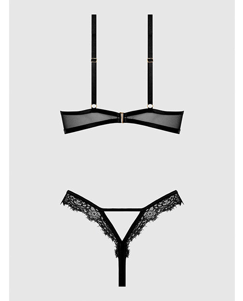 Nadia Lace & Mesh Cutout Teddy - Black 1X/2X | Shop Lowest Prices at Funlove.com