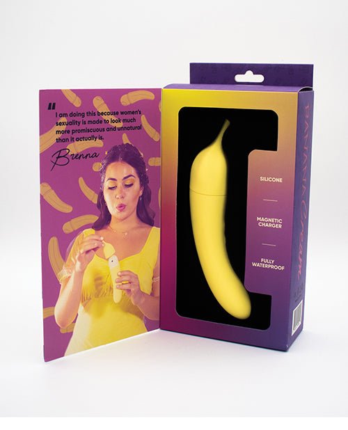 Natalie's Toy Box Banana Cream Air Pulse & G - Spot Vibrator - Yellow | Shop Lowest Prices at Funlove.com