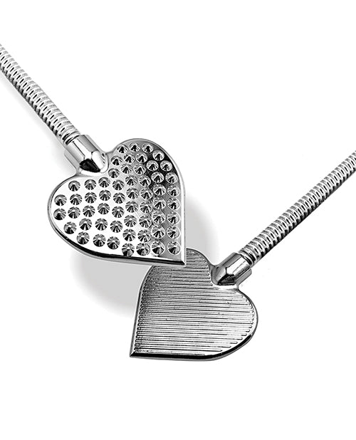 Nixie Flaming Heart Riding Crop - Silver | Shop Lowest Prices at Funlove.com