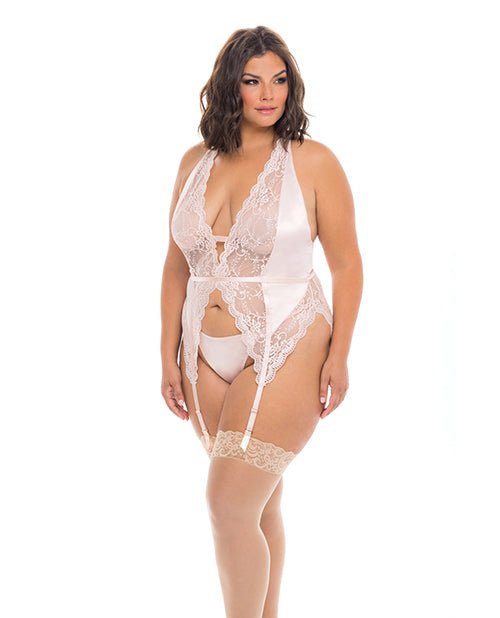 Noah Soft Cup Merrywidow w/Garter Straps & G - String Peach Whip 3X/4X | Shop Lowest Prices at Funlove.com