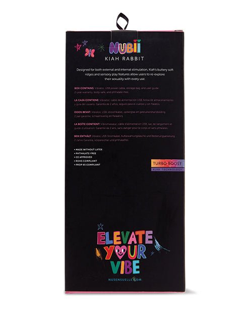 Nu Sensuelle Nubii Kiah Turbo Boost & Heating Dual Stim Rabbit - Blue | Shop Lowest Prices at Funlove.com
