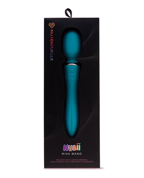 Nu Sensuelle Nubii Mika Turbo Boost & Heating Mini Wand - Blue | Shop Lowest Prices at Funlove.com