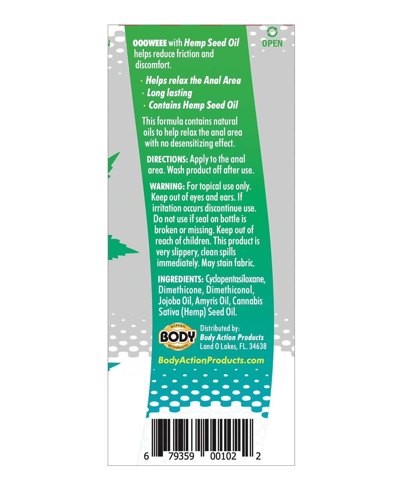 Ooowee Anal Relaxing Lubricant w/Hemp Seed Oil - .5 oz | Shop Lowest Prices at Funlove.com