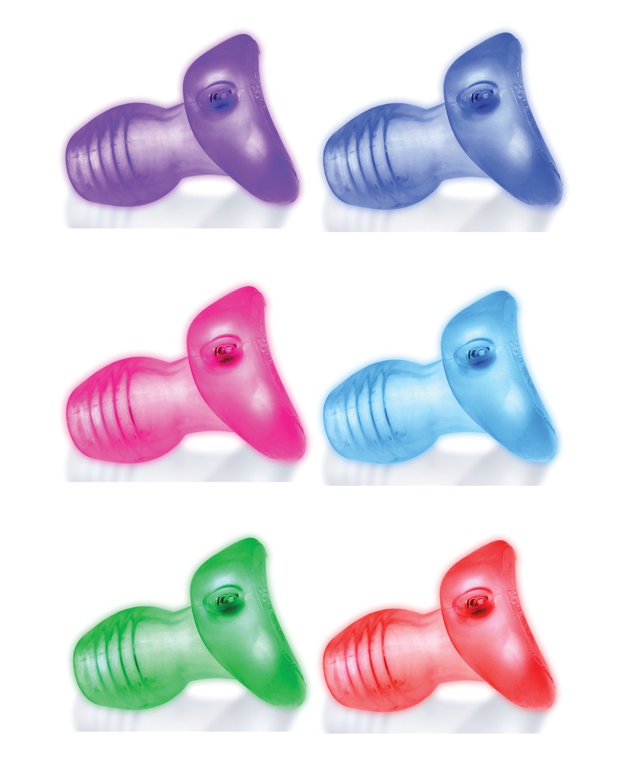 Oxballs Glowhole 2 Hollow Buttplug w/LED Insert Large - Clear | Shop Lowest Prices at Funlove.com