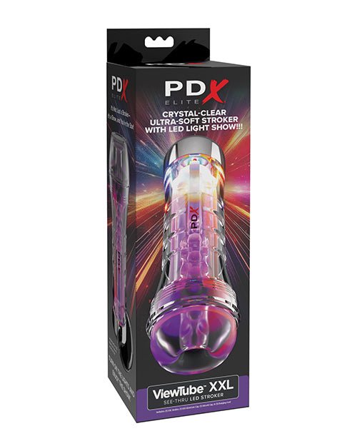 PDX Elite ViewTube XXL See - Thru EZ - Grip LED Stroker - Clear | Shop Lowest Prices at Funlove.com