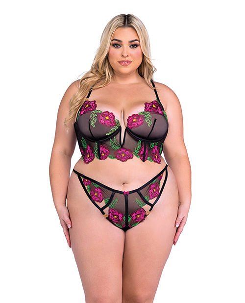 Peony Paradise Underwire Bralette & G - String | Shop Lowest Prices at Funlove.com