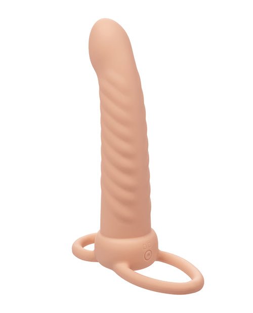 Performance Maxx Rechargeable Ribbed Dual Penetrator - Ivory | Shop Lowest Prices at Funlove.com