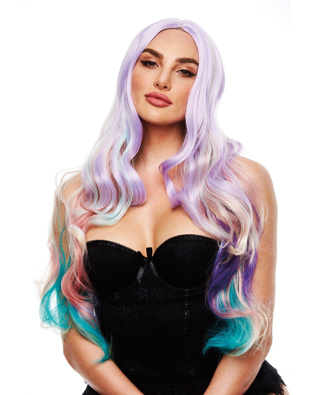 Pleasure Wigs Ella - Pastel Rainbow | Shop Lowest Prices at Funlove.com