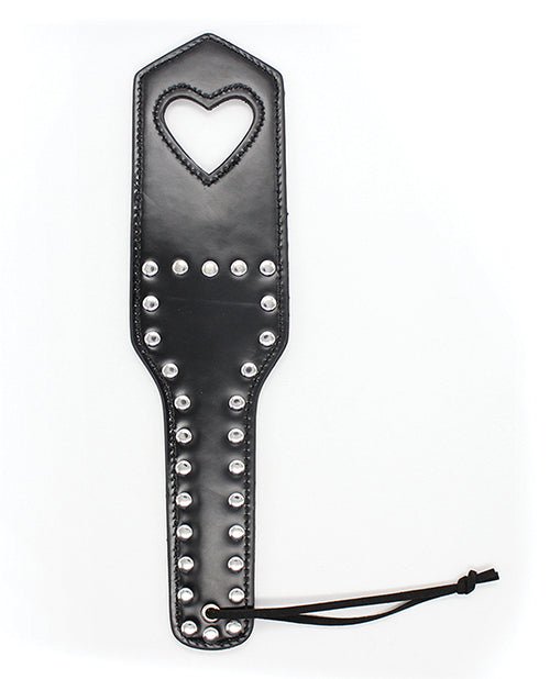 Plesur Cut - Out Heart w/Studs Paddle - Black | Shop Lowest Prices at Funlove.com