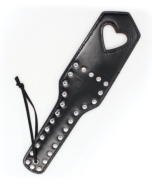 Plesur Cut - Out Heart w/Studs Paddle - Black | Shop Lowest Prices at Funlove.com