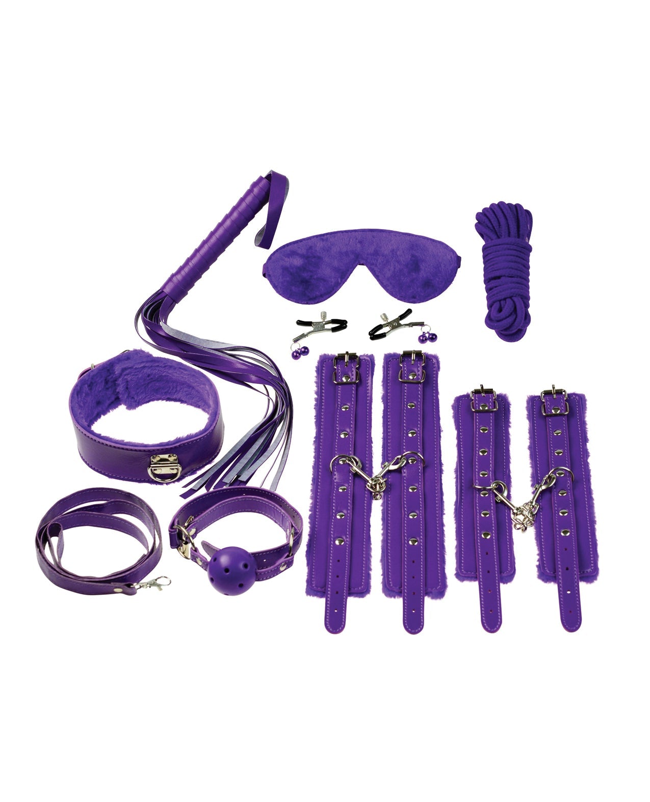 Plesur Everything Bondage 12 Piece Kit - Purple | Shop Lowest Prices at Funlove.com