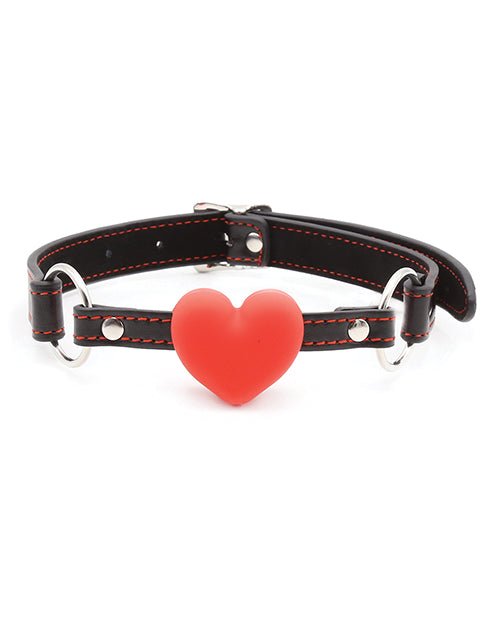 Plesur Heart Ball Gag w/Red Hearts - Black | Shop Lowest Prices at Funlove.com