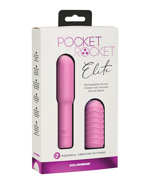 Pocket Rocket Elite Rechargeable w/Removable Sleeve - Pink | Shop Lowest Prices at Funlove.com