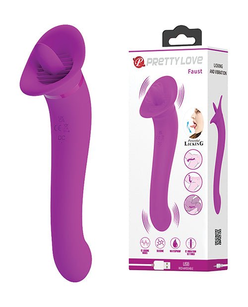 Pretty Love Faust Licking Trumpet & Vibe - Fuchsia | Shop Lowest Prices at Funlove.com