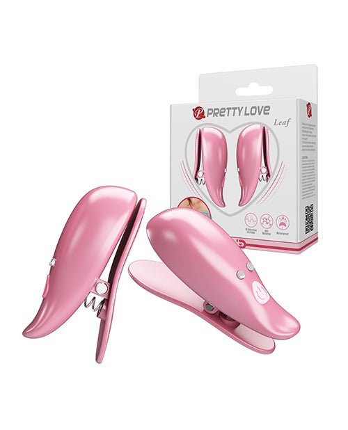 Pretty Love Leaf Wireless Vibrating Nipple Clamps - Pink | Shop Lowest Prices at Funlove.com