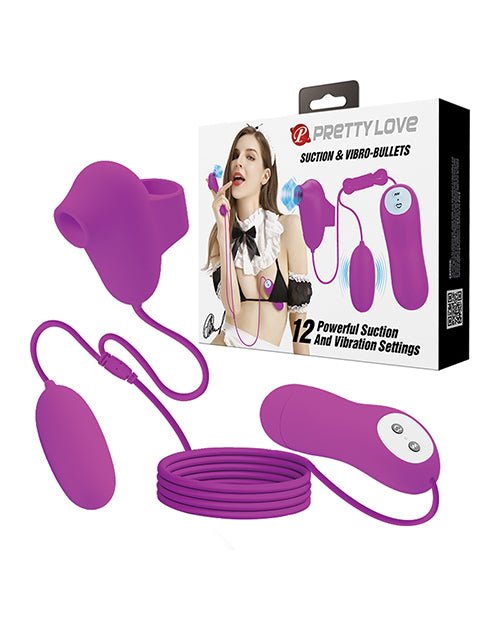 Pretty Love Suction & Vibro Bullets - Fuchsia | Shop Lowest Prices at Funlove.com