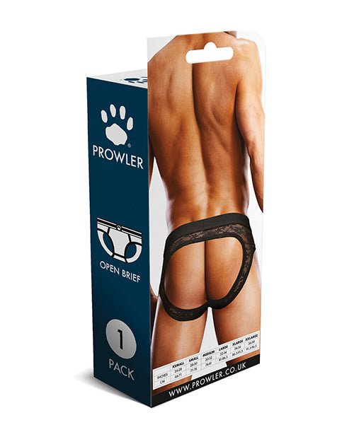 Prowler Lace Open Back Brief - Black SM | Shop Lowest Prices at Funlove.com