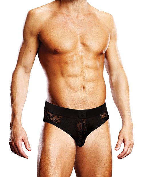 Prowler Lace Open Back Brief - Black SM | Shop Lowest Prices at Funlove.com