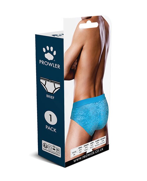 Prowler Lace Open Back Brief - Blue XL | Shop Lowest Prices at Funlove.com